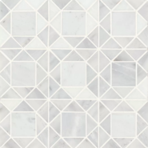 Oriental White Mosaic 2 - marble tile